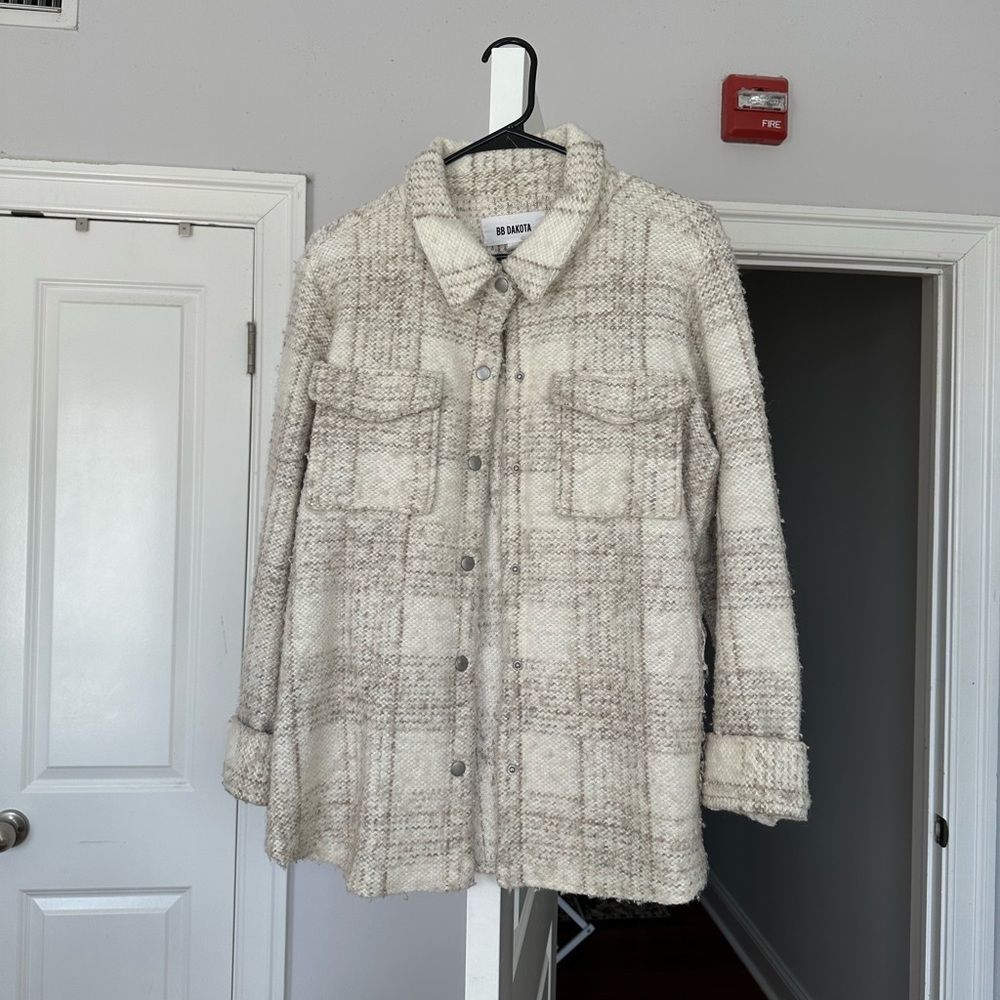 BB Dakota Work Hard Play Hard Plaid Jacket